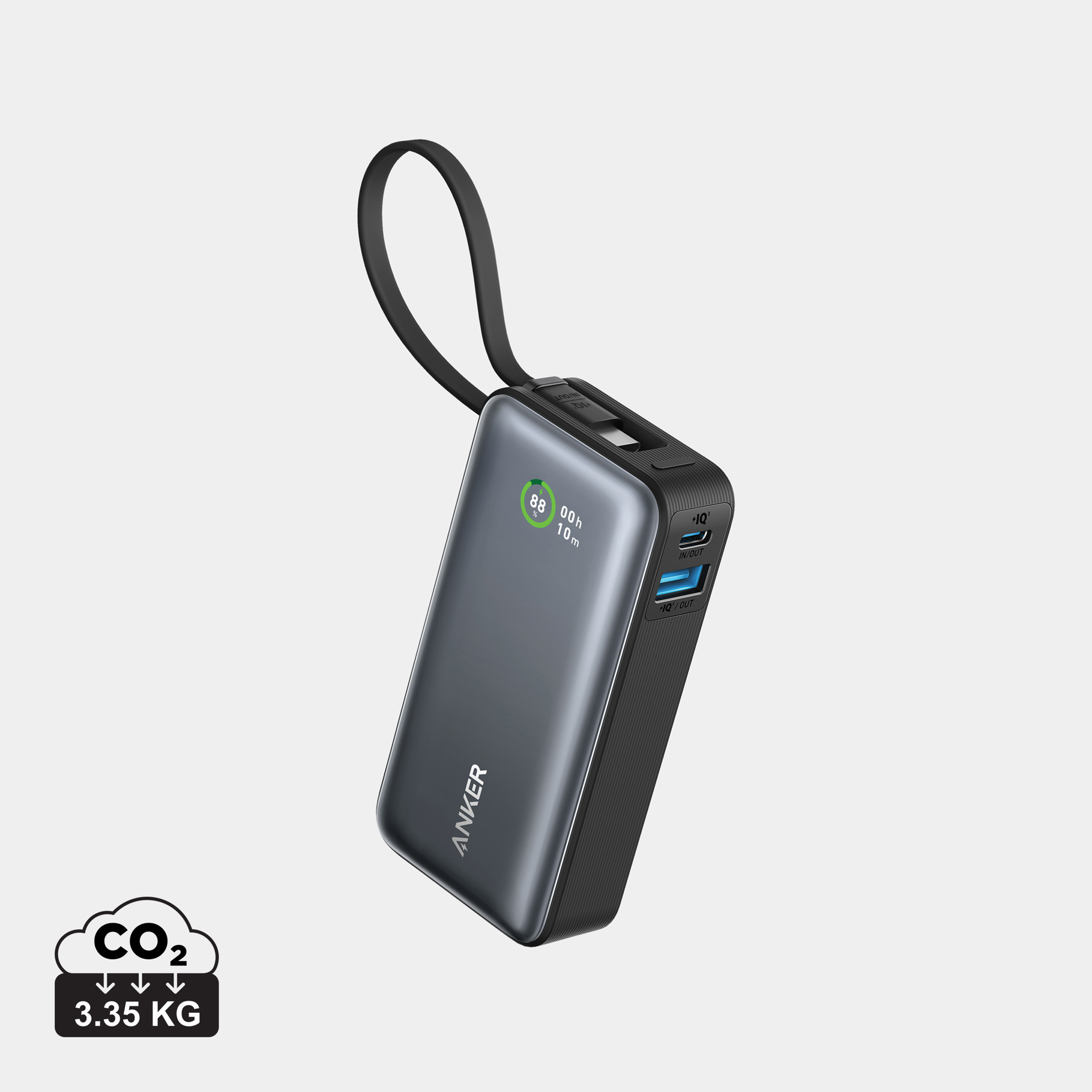 Nano Power Bank 30W with Built-in USB-C Cable